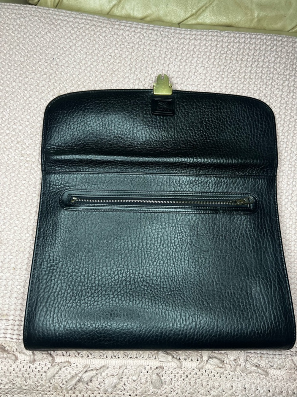 VINTAGE EXCUTIVE BURBERRYS BLACK LEATHER DOCUMENT/COMPUTER BAG - Picture 5 of 17